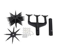 Cultivateur Rotatif de Jardin Scarificateur de Sol Manuel en Plastique ABS Outil de Jardinage Manuel pour pelouse de Jardin et Parterre de Fleurs avec Roues à Lame Amovibles et