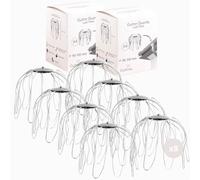 CULTIVEA® Lot de 8 crapaudines gouttière en acier galvanisé (Ø 80 à 100 mm) - 2 x 4 pièces - Filtre anti-feuilles, anti-bouchon, protège gouttière durable et facile à poser