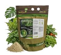 CULTIVERS Engrais aux acides aminés 85% + fer 250 g. Engrais écologique à haute concentration. Plantes plus vigoureuses et noires (sans carences nutritionnelles). Biostimulant pour plantes