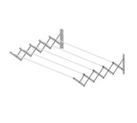 Cuncial - Séchoir Mural Extensible 100 cm | Fabriqué en Aluminium Haute résistance | Mesures : 100 x 23 x 71 cm | Porte-vêtements Pliable | Porte-vêtements extérieur/intérieur