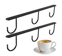 Cup Hooks Under Shelf - 2 Piece Heavy Duty Stainless Steel Hangers