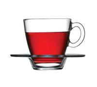 Cup set de 12 verres à thé avec anse service 6xTeeglas 6 soucoupes