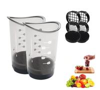 Cup Slicer, DéCoupeur De LéGumes, Acier Inoxydable Multifonctionnel Coupe Fruits Et Legumes, 3 Lames De Plaque De PousséE Amovibles, Aide De Cuisine, Pour Fruits, LéGumes, œUfs, TranchéS (X 2)