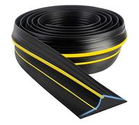CUPCHID Bande Étanche Porte de Garage 3M 12MM,Caoutchouc EPDM Durable,Isolation Thermique Anti-Poussière Anti-Intempéries,Antidérapant Sécurité Visible