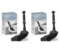 CUQOO Déboucheur Canalisation | Ventouse WC Évier Douche - Professionnel (Lot de 2)