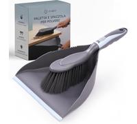CUQOO Ensemble Pelle et balayette en Plastique - Brosse à Main compacte et Pelle à poussière pour Le Nettoyage de la Maison avec poignée Facile à saisir, Poils fermes et Bord ondulé