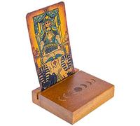 Curawood Support de cartes de tarot - Affichez vos cartes d'affirmation quotidiennes - Porte-cartes de tarot en bois - Accessoires de lecture de tarot - Fournitures d'autel Wiccan - Décoration tarot