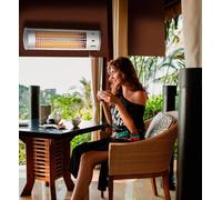 Currentgoodz - Chauffage mural - Radiateur électrique - Radiateur électrique à infrarouge - Intérieur - Extérieur - 1200 W - Kit d'installation inclus