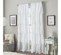 Curtainworks Rideau à Volants avec Passe-Tringle, 160 cm, Blanc