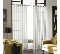 Curtainworks Soho Rideau à œillets en Voile Transparent, 150 x 213 cm, Blanc d'hiver