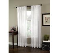 Curtainworks Soho Voile Sheer Panneau de Rideau, Tissu, Blanc Hivernal, 59 by 132 inches