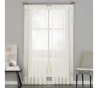 Curtainworks Soho Voile Sheer Rideaux Panneau de Rideau, Oyster, 29" x 84"