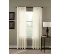 Curtainworks Trinity Voilage froissé 129,5 x 213,4 cm Gris huître