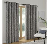 Curtina Talon Rideaux à œillets pour Salon 100% Polyester recy iltrage de la lumière Tissage Jacquard texturé Bleu 117 x 137 cm