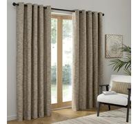 Curtina Talon Rideaux à œillets pour Salon 117 x 137 cm, Naturel, 100% Polyester recy iltrant la lumière, Tissage Jacquard texturé