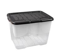 Curve Box&LID Clear/BLK 24L HW205