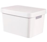 Curver 04743-N23-01 Infinity Boîte à Rangement avec Couvercle Plastique Blanc 36,3 x 27 x 22,2 cm 17 L