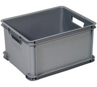 Curver 156011 Boîte de rangement Unibox Classic L empilable 430 x 235 x 350 mm argent 1 pc