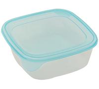 Curver 182216 Fresh'n Go Lot 3 Boîtes Hermétique carrée Plastique Transparent/Bleu 16 x 16 x 11 cm 8 L