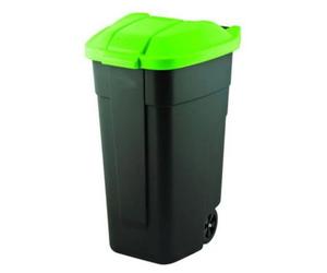 Curver 214125 poubelle 110 L plastique rectangulaire noir, vert