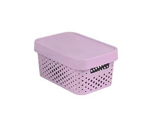 Curver 229156 Infinity points Boîte de rangement avec couvercle 4,5 l en plastique 26,8 x 18.6 x 12,4 cm Rose