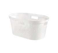 Curver 231011 Infinity Dots Panier à Linge Plastique Blanc 59 x 38 x 27 cm