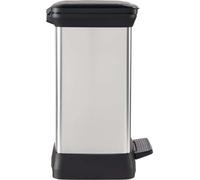 curver 240642 DECOBIN Mülleimer 30,0 l silbermetallic