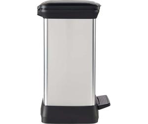 curver 240642 DECOBIN Mülleimer 30,0 l silbermetallic