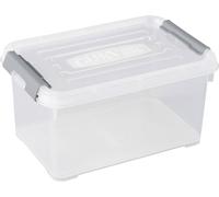 Curver Boîte de rangement HANDY PLUS 6L empilable 29,4 x 19,4 x 15 cm transparent argent