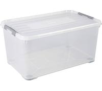 Curver 243857 Boîte de rangement HANDY empilable (L x l x H) 800 x 500 x 390 mm transparent, argent 1 pc(s)