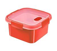 CURVER 249954 - Boîte de rangement, cuisson à la vapeur au micro-ondes, carrée, 1,1 L - Recy gamme Smart Eco), plastique, 1 litre