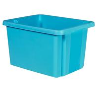 Curver Bac de Rangement Essentials 26L - Rangement Multiusage, Empilable et Emboîtable - Fond renforcé - 33,5 x 42,5 x 26,2 cm - Bleu