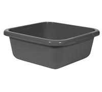 Curver Bassine carrée 15L - Empilable, poignées ergonomiques, plastique résistant - Gris anthracite