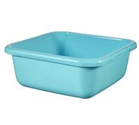 Curver Bassine Carrée 15L - Grande Cuvette pour Ménage et Cuisine - Bains de Pieds, Pédicure - Bac de Lavage Pratique et Empilable - pour Linge Vaisselle Légumes - 39 x 39 x 15 cm - Bleu Turquoise