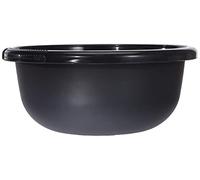 Curver Bassine Ronde 4L - Cuvette pour Le Ménage et la Cuisine - Bac de Lavage Pratique et Empilable - pour Laver Le Linge, la Vaisselle, Les Légumes - 28 x 28 x 12 cm - Gris Antracite