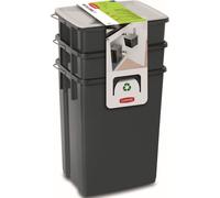 CURVER BIOBOX 2x10L+6L Ensemble de paniers de tri noir 08993-840
