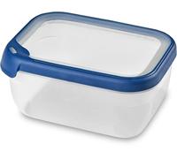 Curver Boîte alimentaire rectangulaire multi usage 1,8L en polypropylène 100% recyclé, 20x15x9,3 cm, adapté au Micro-Ondes, Lave-Vaisselle, Congélateur- Bleu