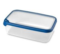 Curver Boîte Alimentaire rectangulaire Multi Usage 4L en polypropylène 100% recyclé, 30x20x9,4 cm, Adapté au Micro-Ondes, Lave-Vaisselle, Congélateur- Bleu