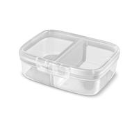 Curver Boîte de conservation avec fermeture à clic - 1,8 l - Avec cloison - En plastique - Rectangulaire - Pour micro-ondes, lave-vaisselle - Empilable