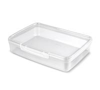Curver Boîte de conservation rectangulaire en plastique avec fermeture à clic - 4,4 l - Pour micro-ondes et lave-vaisselle - Empilable