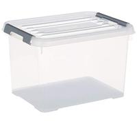 Curver 243808 Boîte de rangement HANDY empilable (L x l x H) 400 x 290 x 260 mm transparent, argent 1 pc(s)