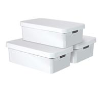 Curver Boîte de rangement Infinity et couvercle 3pcs 30 L Blanc 240671