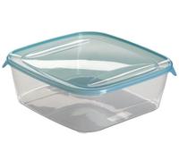 Curver Boîte Fresh'n Go Carrée 2,9L - Boîte de conservation Alimentaire Transparente- Adaptée au Micro-Ondes, Lave- Vaisselle, Congélateur - Bleu