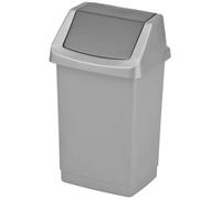 CURVER CLICK IT 50L Poubelle 38,5 x 33,5 x 63,5 cm argenté/anthracite 04045-877