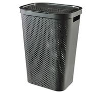 CURVER INFINITY DOTS 59L Coffre a linge 44 x 35 x 60 cm, gris foncé 04754-G43