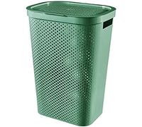 Curver | Coffre à Linge 60L Infinity, Vert, 43,7 x 35,1 x 60,2 cm, Plastique recyclé