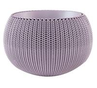 Curver Cozies Pot de Fleurs Aspect Tricot, Mauve, 9,4 L/Taille M