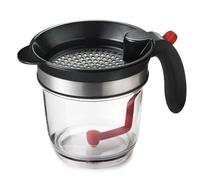 Curver Cuisipro 747301 Séparateur à Graisse Acier Inoxydable Noir/Rouge/Transparent 28 x 28 x 18 cm