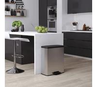 Curver Poubelle à pédale Deco 65 L Argenté