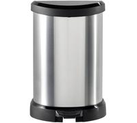 Curver DECO Bin 240568 Poubelle 15 l (l x H x P) 303 x 448 x 268 mm argent, noir 1 pc(s)